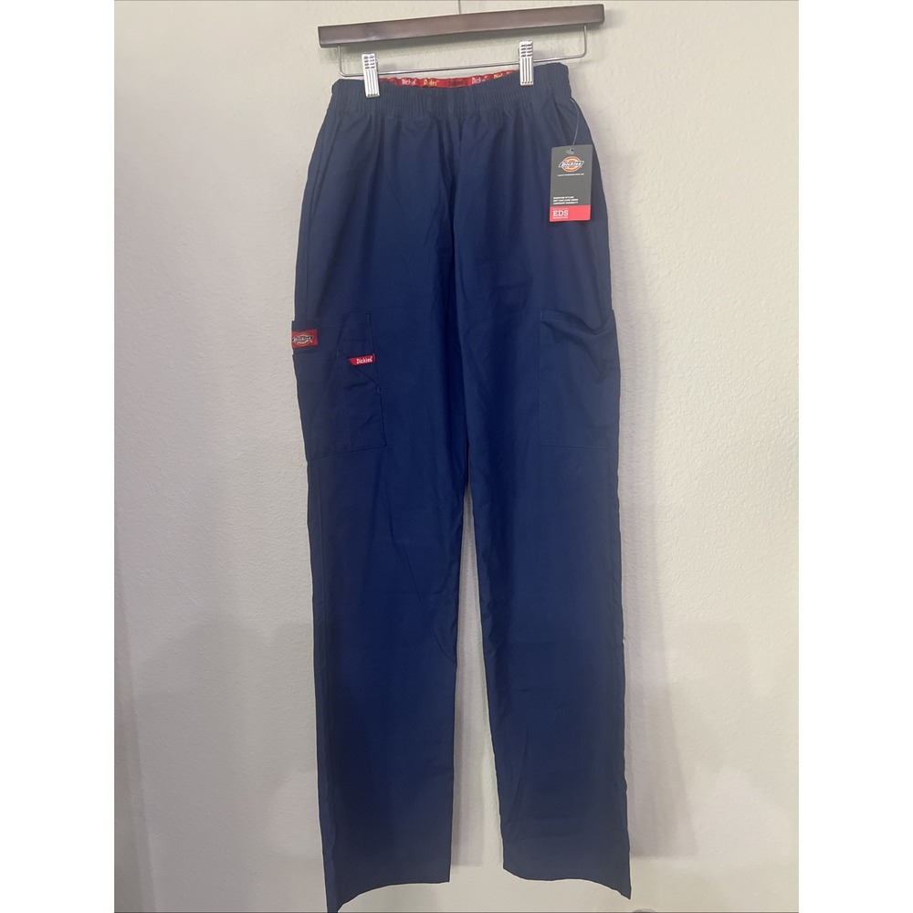 Dickies Eds Signature Scrub Pants BLUE Woman's NWT XS-TALL